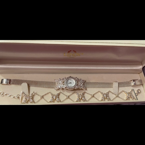 Lenox Jewelry - SO SORRY- SOLD Stunning  LENOX set!  Butterfly Sterling 925 watch and bracelet!